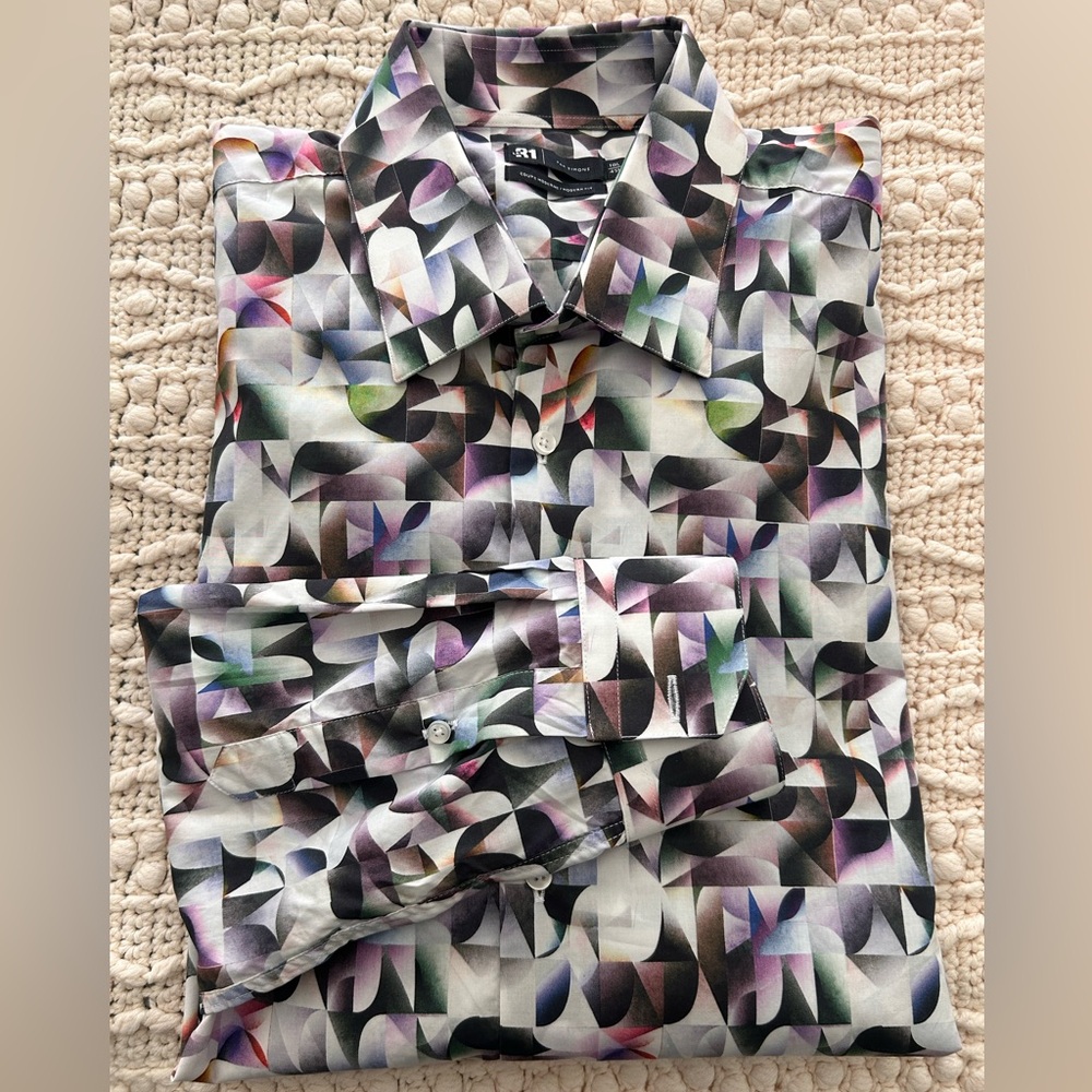 Simons Abstract Multicolor Modern Shirt - Picture 6 of 8